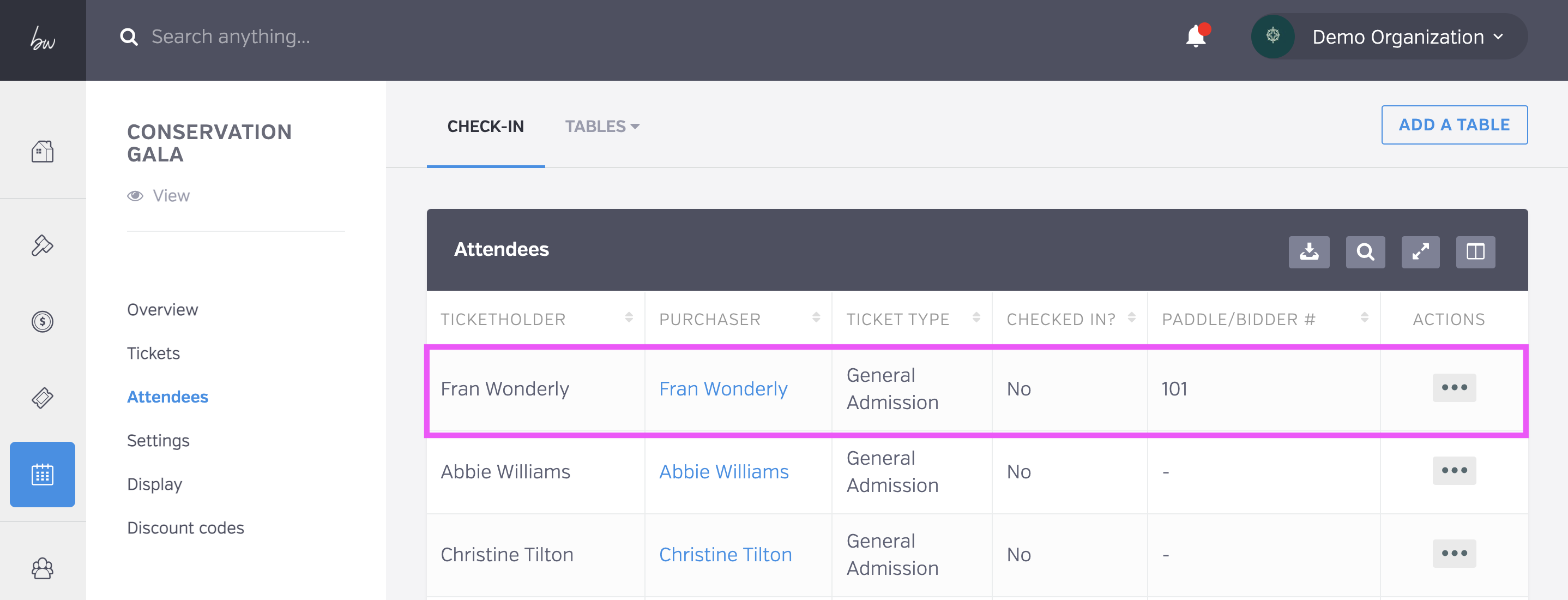 Can we assign paddle numbers to our guests?